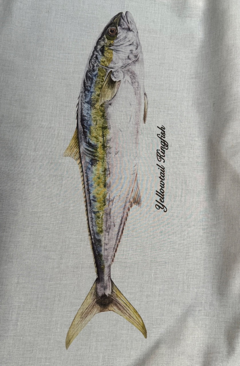 YELLOWTAIL KINGFISH LINEN TEA TOWEL