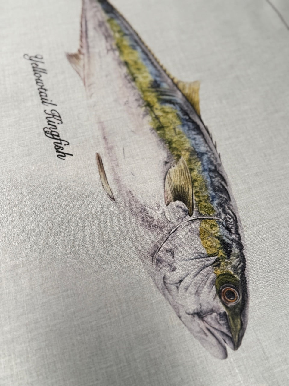 YELLOWTAIL KINGFISH LINEN TEA TOWEL