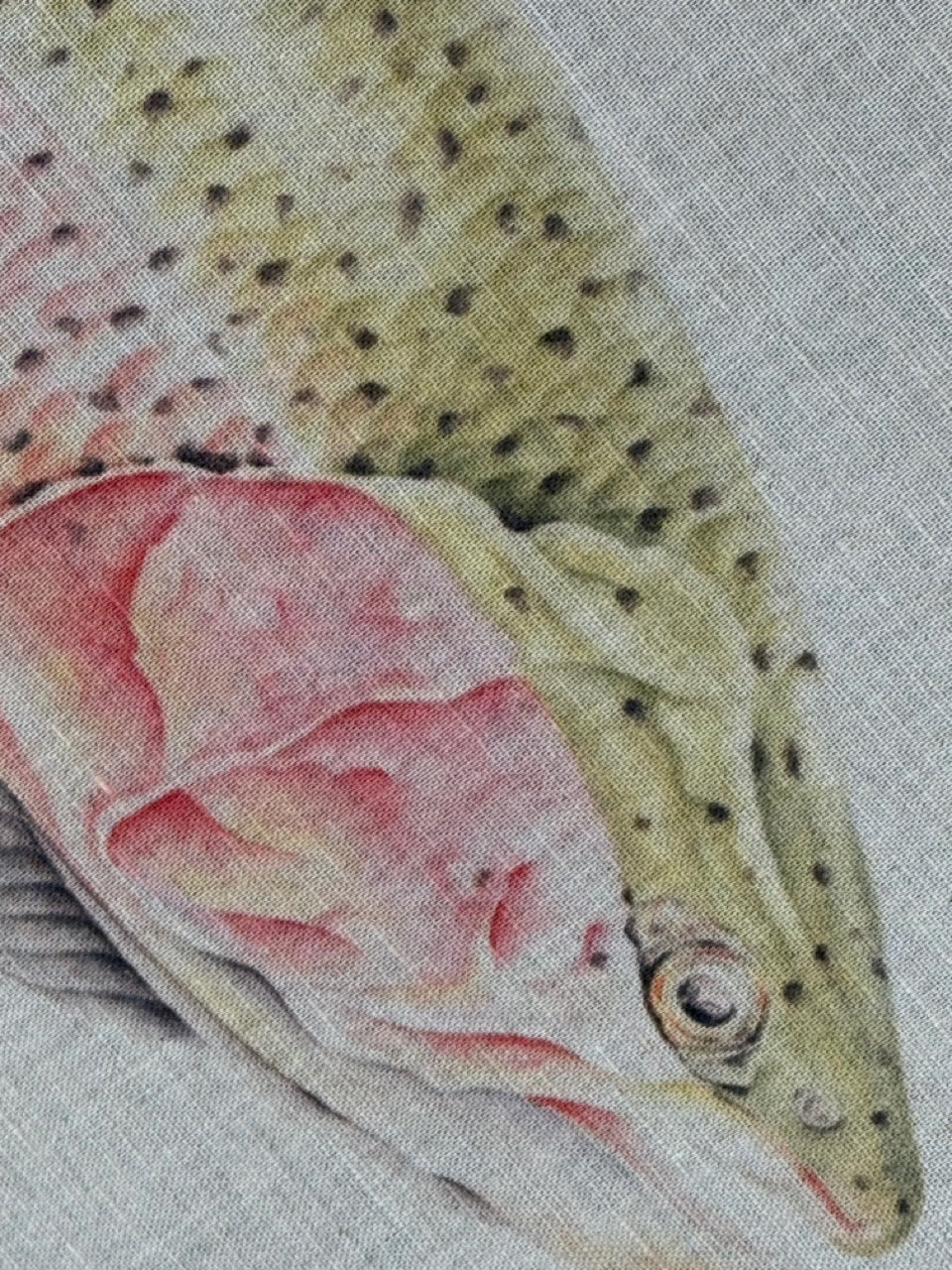 RAINBOW TROUT LINEN TEA TOWEL