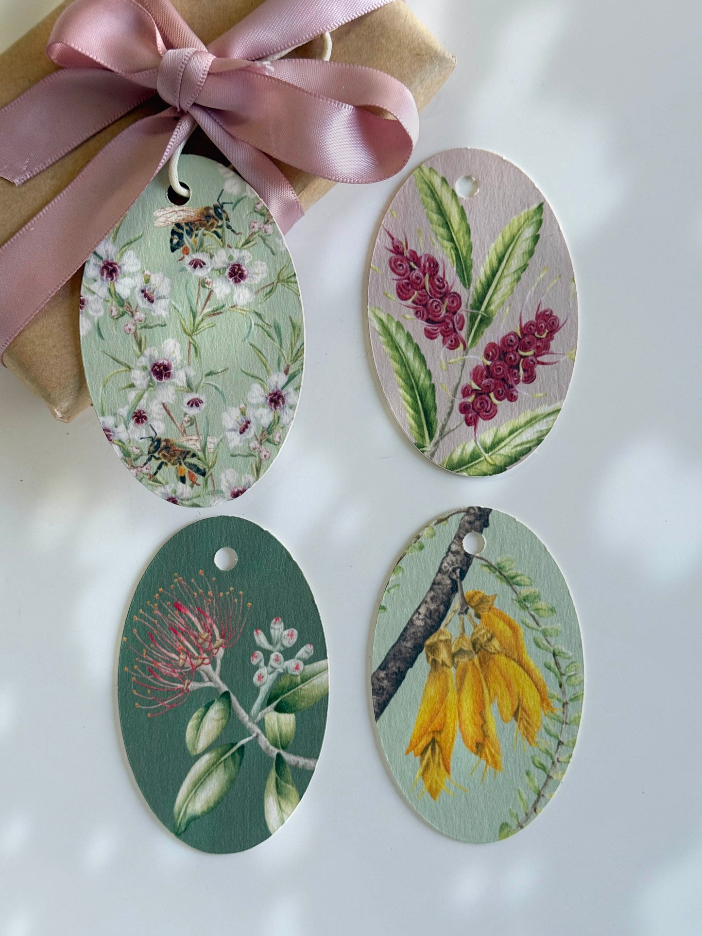 NEW ZEALAND NATIVE FLOWERS Gift Tags