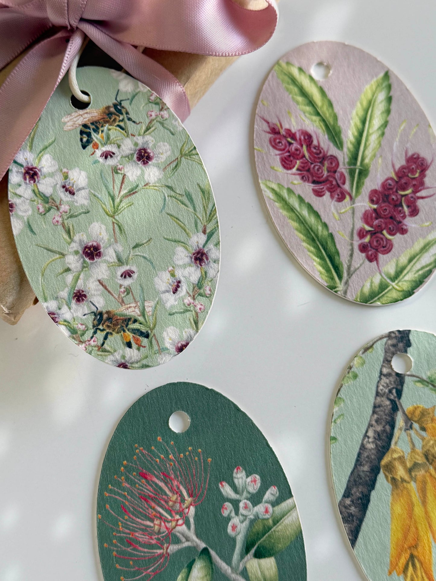 NEW ZEALAND NATIVE FLOWERS Gift Tags
