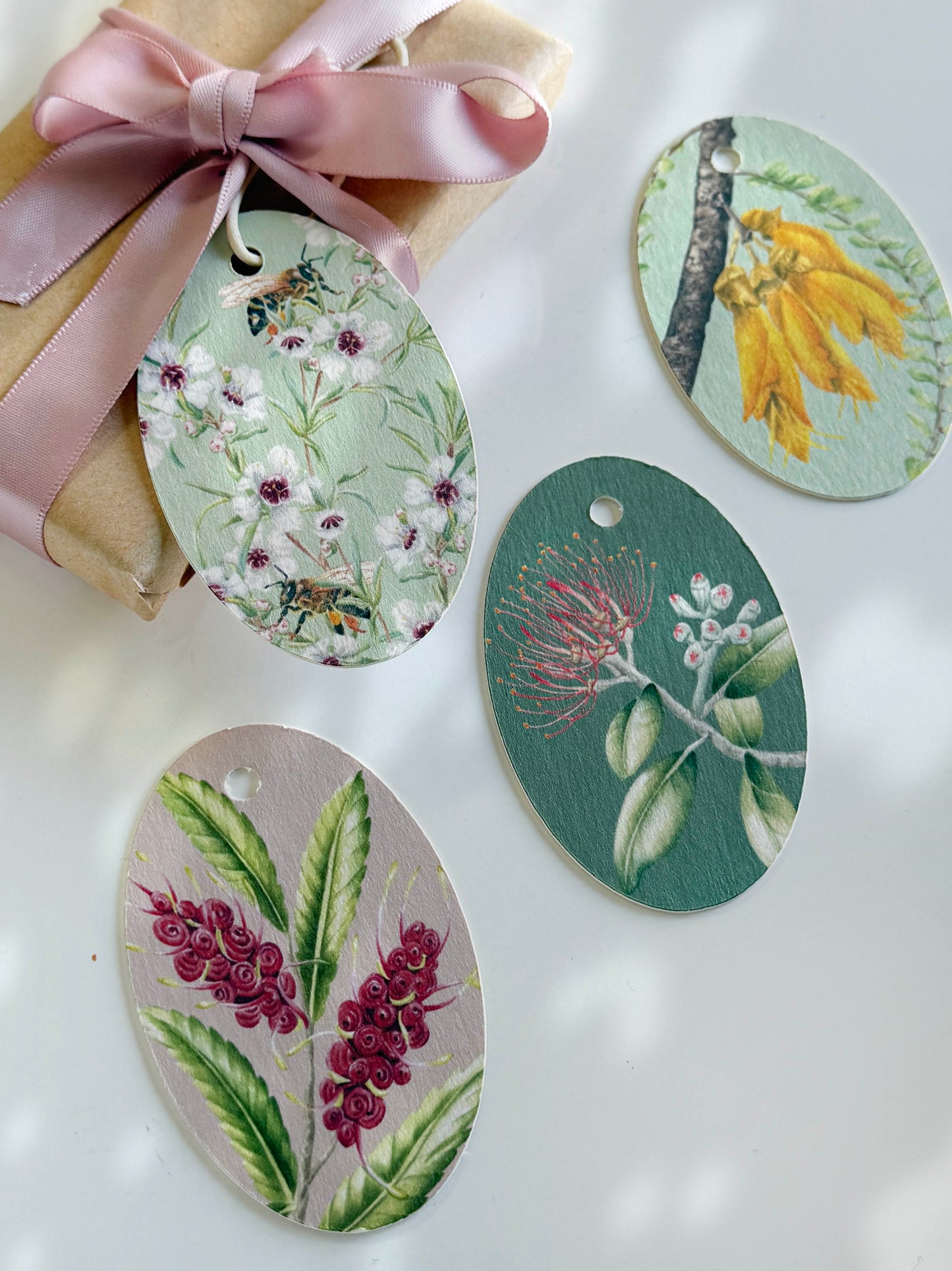 NEW ZEALAND NATIVE FLOWERS Gift Tags