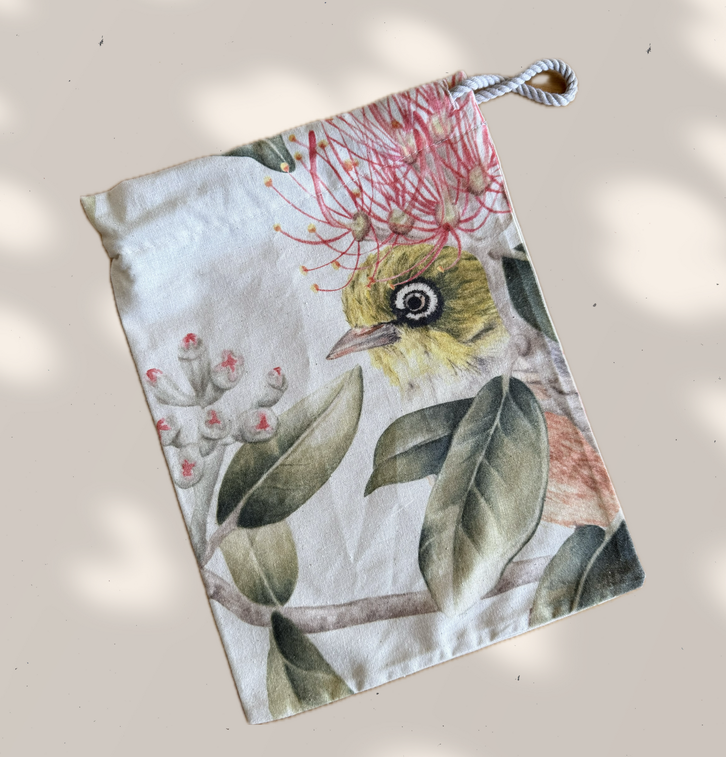 NEW ZEALAND BIRDS 100% COTTON LAUNDRY BAG