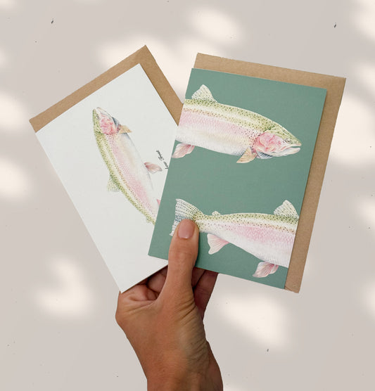 NEW ZEALAND RAINBOW TROUT greeting cards