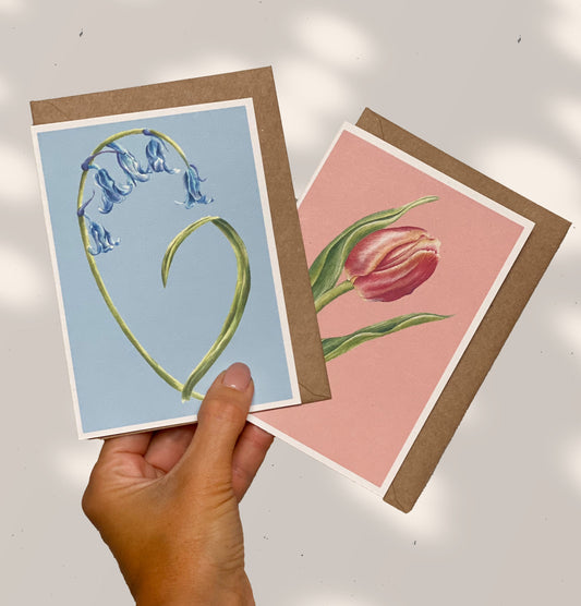 SPRING FLOWERS greeting cards
