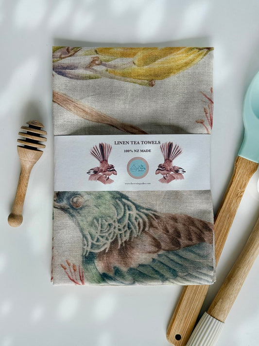 TUI on HARAKEKE LINEN TEA TOWEL