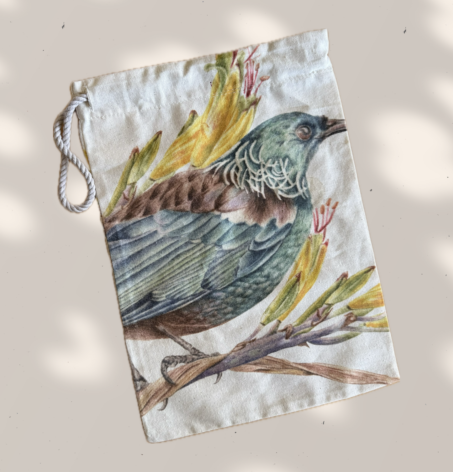 NEW ZEALAND BIRDS 100% COTTON LAUNDRY BAG