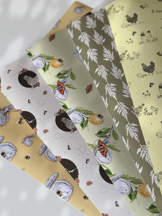 GARDEN HARVEST wrapping paper