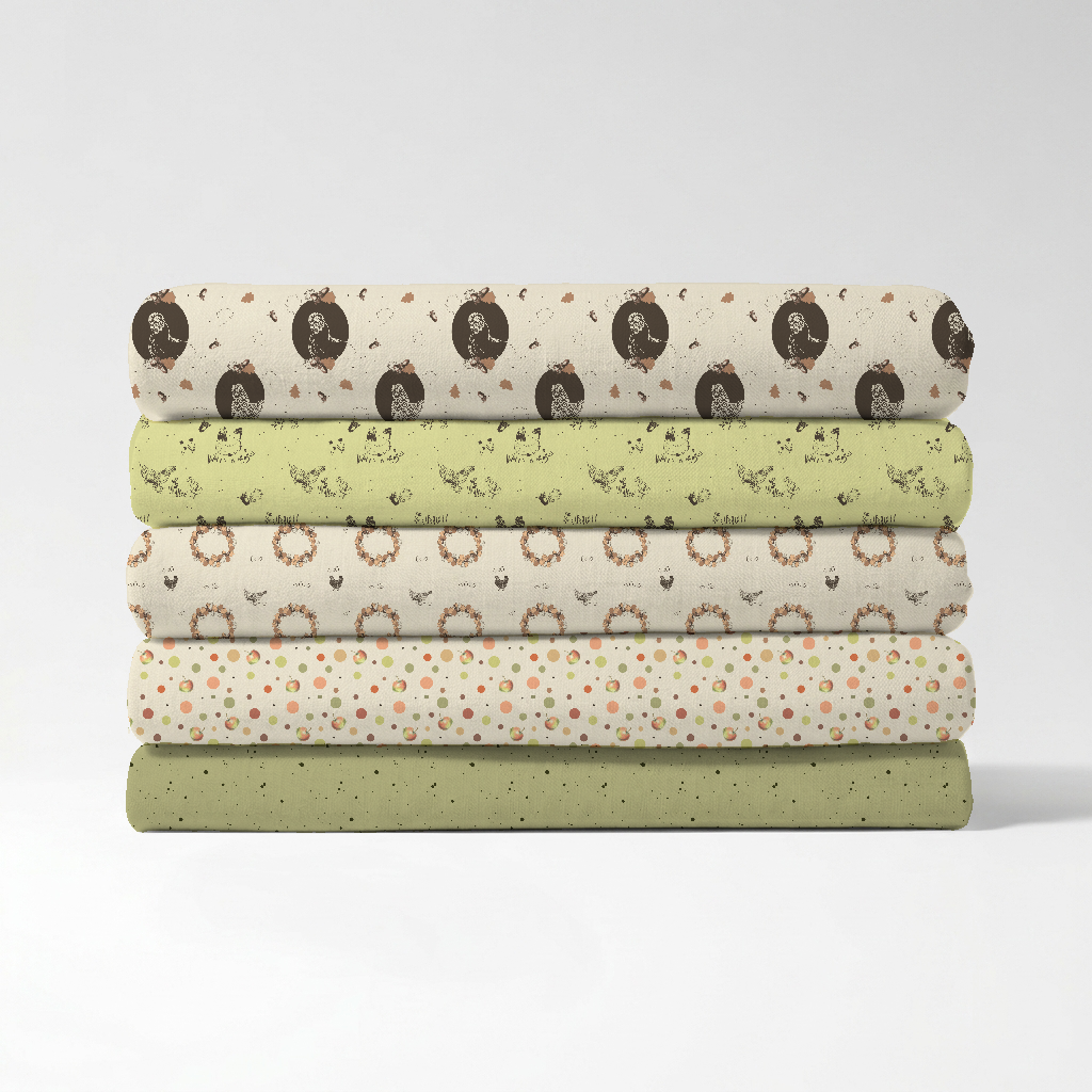 "THE 3 CHICKENS FARM" FARMSTEAD COTTAGE QUILTING FABRIC COLLECTION